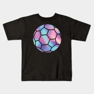 Holographic abstract soccer ball Kids T-Shirt